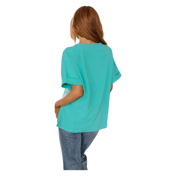 NEW SHOPIN IN LA new and noteworthy top in blue - Picture 2 of 3